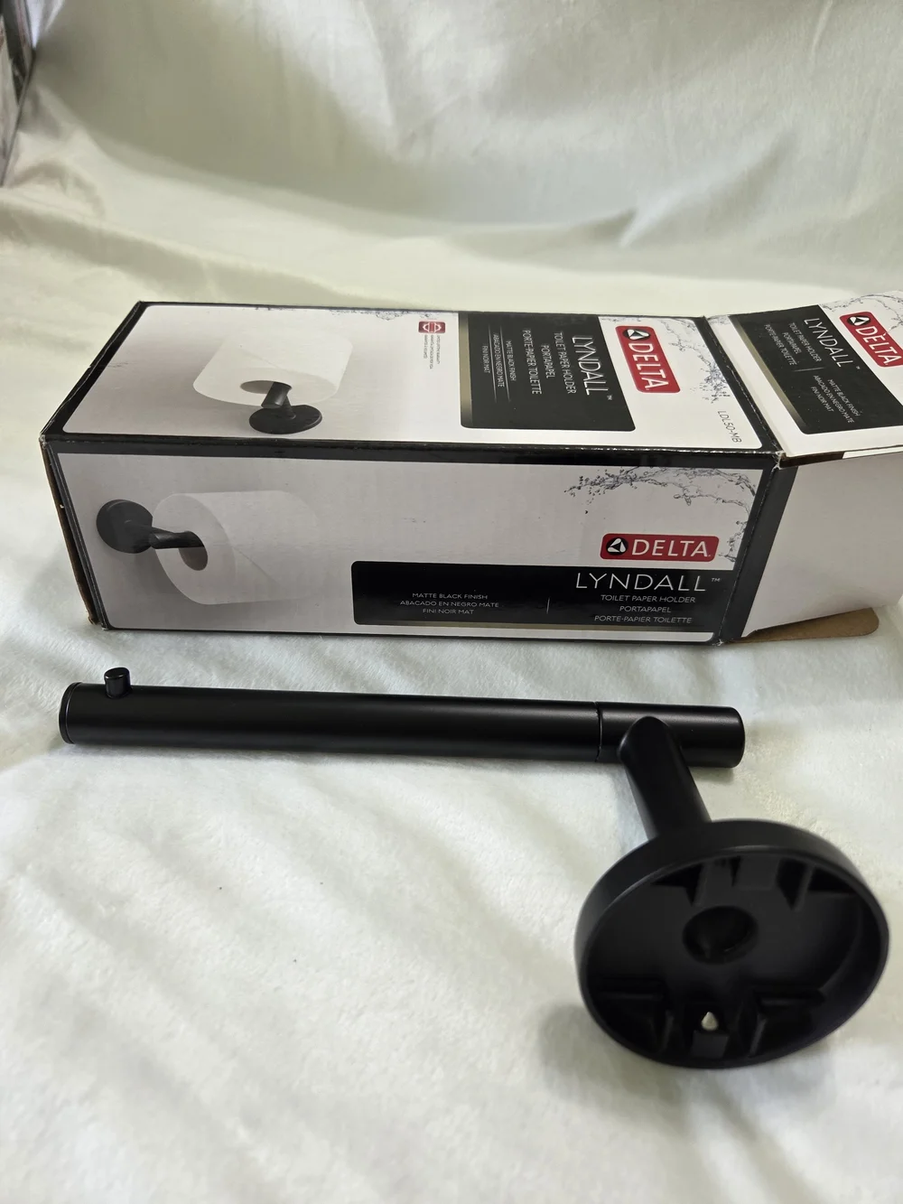 Delta Lyndall Matte Black Toilet Paper Holder LDL50-MB